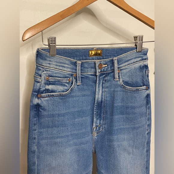 MOTHER HW Rider Ankle Fray Jeans in Party Like a Pirate - Picture 6 of 10